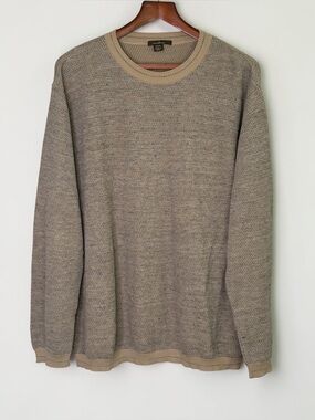 Ermenegildo Zegna Cotton Linen Mélange Knit Crewneck Sweater XL 54 Italy